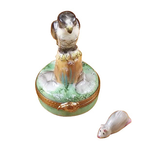 Rochard "Falcon with Mouse" Limoges Box