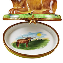 Load image into Gallery viewer, Rochard &quot;Lazy Longhorn with Star Branding Iron&quot; Limoges Box