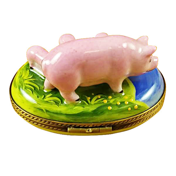 Load image into Gallery viewer, Rochard &quot;Pig with Three Babies&quot; Limoges Box
