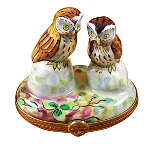 Rochard "Two Owls" Limoges Box