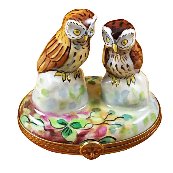 Load image into Gallery viewer, Rochard &quot;Two Owls&quot; Limoges Box
