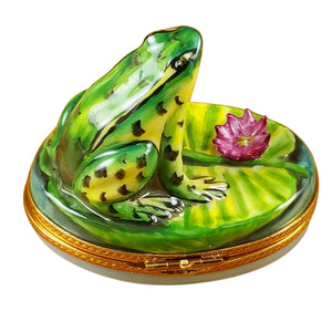 Rochard "Frog on Lily Pad" Limoges Box