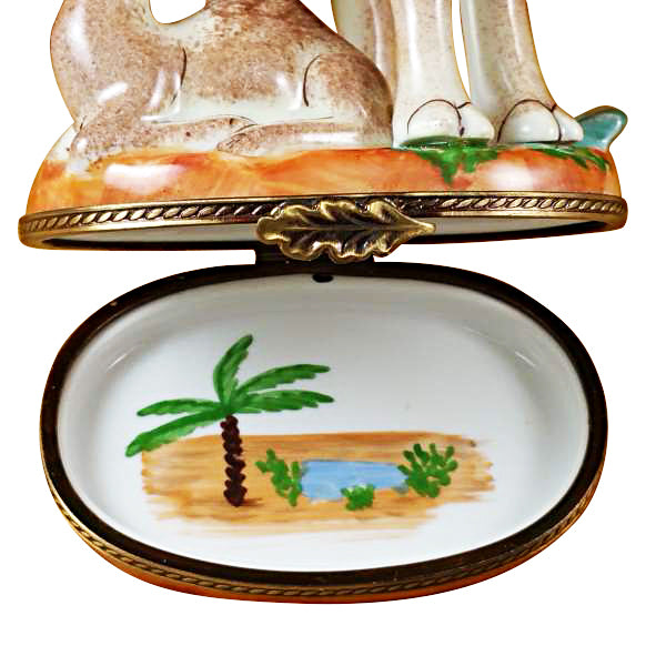 Load image into Gallery viewer, Rochard &quot;Camel with Baby&quot; Limoges Box
