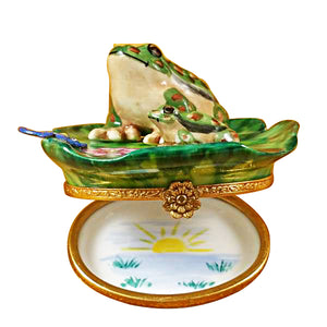 Rochard "Frog and Baby" Limoges Box