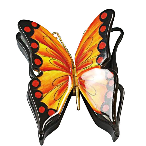Load image into Gallery viewer, Rochard &quot;Double Hinged Monarch Butterfly&quot; Limoges Box
