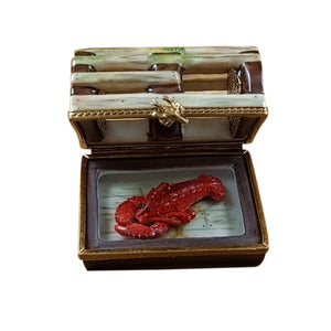 Rochard "Lobster Trap With Removable Lobster" Limoges Box