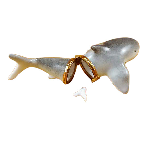 Load image into Gallery viewer, Rochard &quot;Shark with Removable Tooth&quot; Limoges Box
