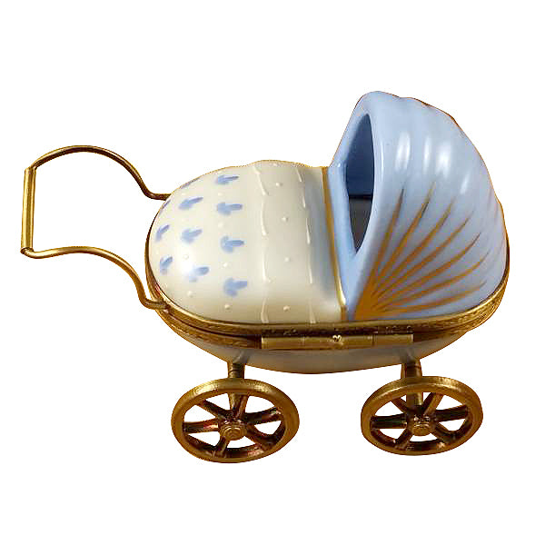 Load image into Gallery viewer, Rochard &quot;Blue Baby Carriage&quot; Limoges Box
