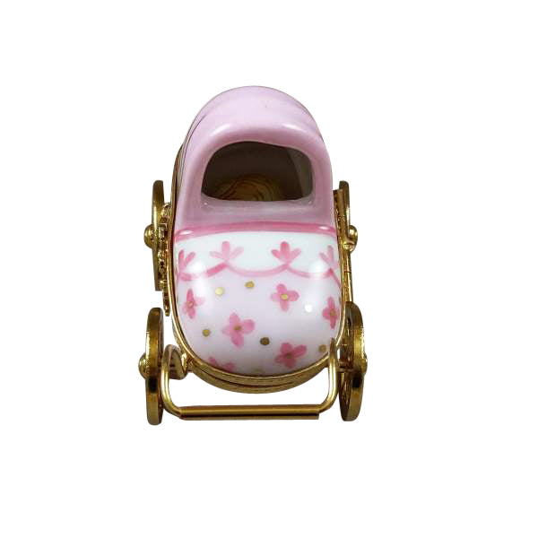 Load image into Gallery viewer, Rochard &quot;Pink Baby Carriage&quot; Limoges Box
