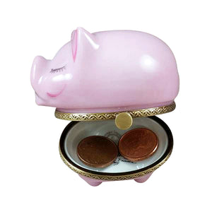 Rochard "Piggy Bank with Slot and Removable Coin" Limoges Box