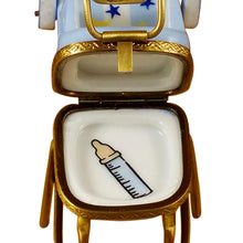 Load image into Gallery viewer, Rochard &quot;Baby High Chair Blue&quot; Limoges Box