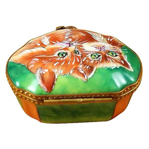 Rochard "Studio Collection Two Cats" Limoges Box