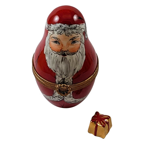Santa with Present Limoges Box