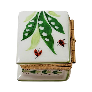 Lily of the Valley with Ladybugs Book Limoges Box