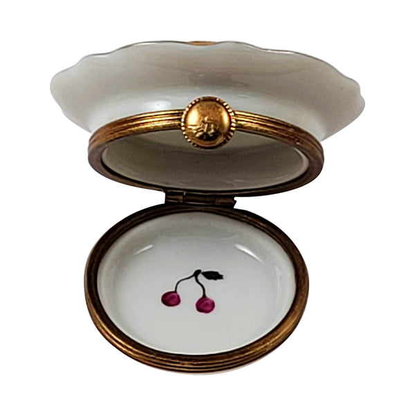 Load image into Gallery viewer, Cherry Tart on Plate Limoges Box
