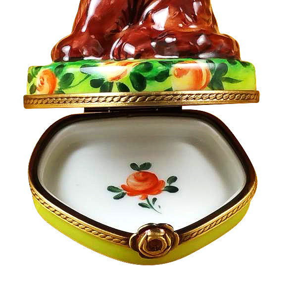 Load image into Gallery viewer, Rochard &quot;Ruby King Charles Spaniel&quot; Limoges Box
