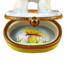 Load image into Gallery viewer, Rochard &quot;Bichon Frise with Butterfly&quot; Limoges Box