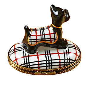 Rochard "Scottish Terrier - Burberry" Limoges Box