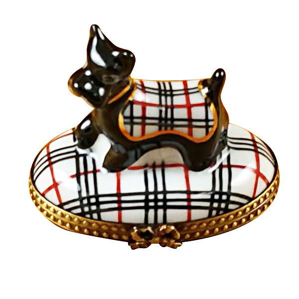 Load image into Gallery viewer, Rochard &quot;Scottish Terrier - Burberry&quot; Limoges Box
