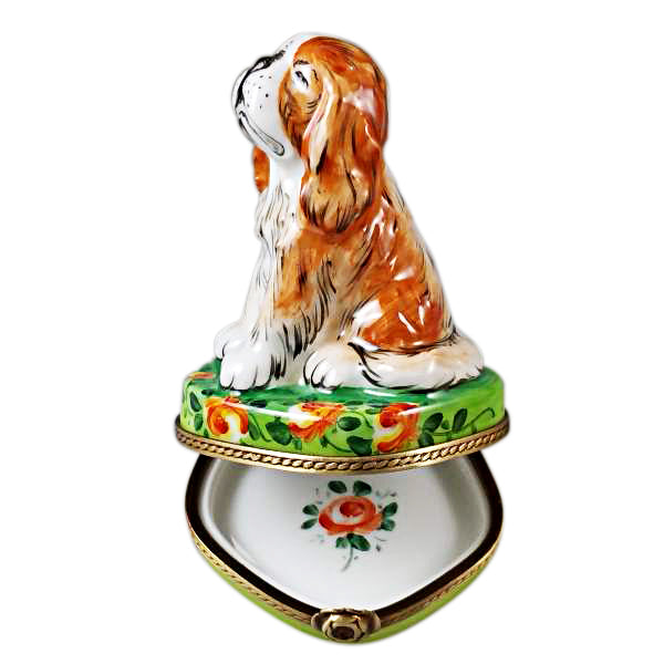 Load image into Gallery viewer, Rochard &quot;King Charles Spaniel&quot; Limoges Box
