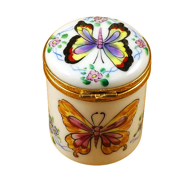 Load image into Gallery viewer, Rochard &quot;Butterfly Stamp Holder&quot; Limoges Box

