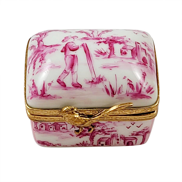 Load image into Gallery viewer, Rochard &quot;Pink Toile Box&quot; Limoges Box
