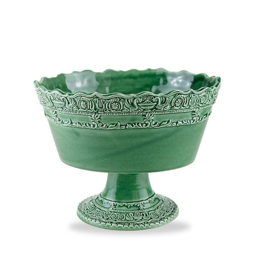 Arte Italica Renaissance Italian Green Stemmed Fruit Bowl