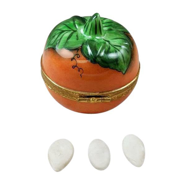 Load image into Gallery viewer, Rochard &quot;Pumpkin with Seeds&quot; Limoges Box
