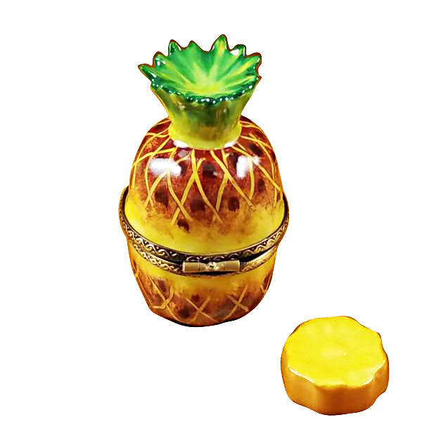 Load image into Gallery viewer, Rochard &quot;Pineapple with Slice&quot; Limoges Box
