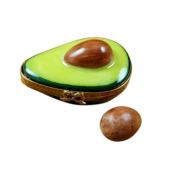 Load image into Gallery viewer, Rochard &quot;Avocado Half with Removable Pit&quot; Limoges Box
