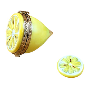 Rochard "Half Lemon with  Slice" Limoges Box