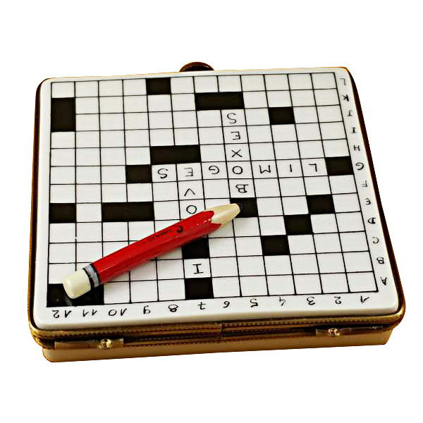 Load image into Gallery viewer, Rochard &quot;Crossword Puzzle&quot; Limoges Box
