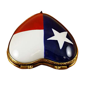 Rochard "Heart - Texas Flag" Limoges Box