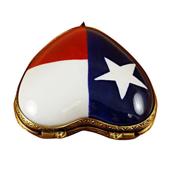 Load image into Gallery viewer, Rochard &quot;Heart - Texas Flag&quot; Limoges Box
