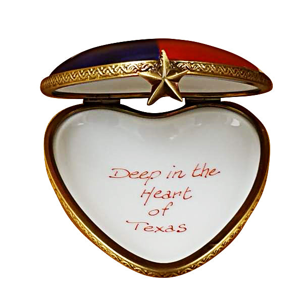 Load image into Gallery viewer, Rochard &quot;Heart - Texas Flag&quot; Limoges Box
