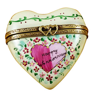 Rochard "Heart - Happy Anniversary" Limoges Box