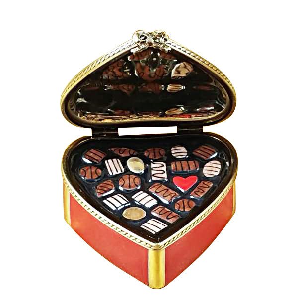 Load image into Gallery viewer, Rochard &quot;Red Heart with Chocolates&quot; Limoges Box
