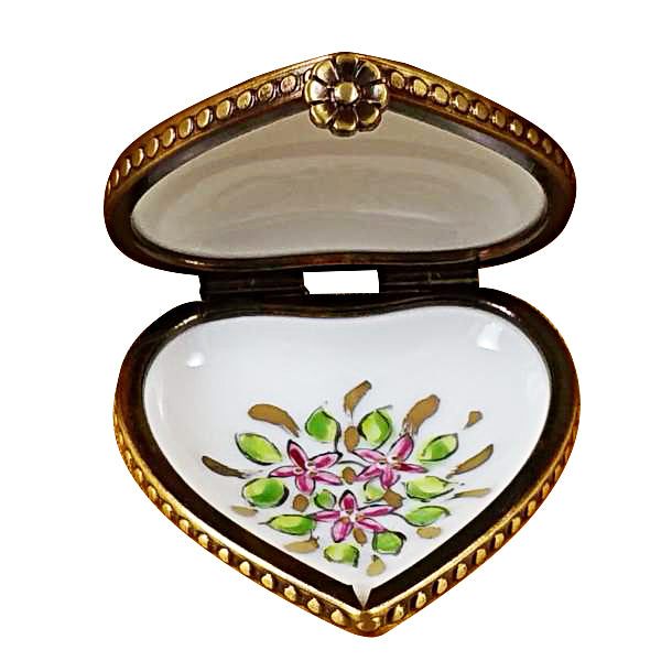 Load image into Gallery viewer, Rochard &quot;Mini Heart Roses on Green Base&quot; Limoges Box
