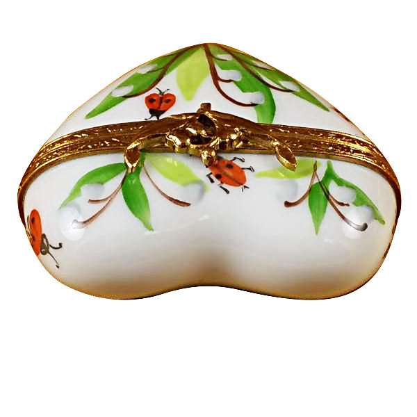 Load image into Gallery viewer, Rochard &quot;Lily of the Valley Heart&quot; Limoges Box

