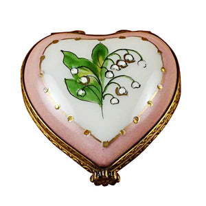 Rochard "Mini Heart Lily of the Valley" Limoges Box