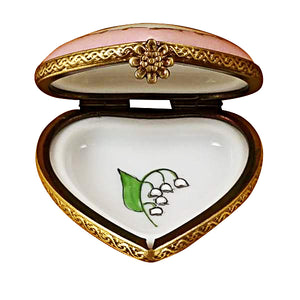 Rochard "Mini Heart Lily of the Valley" Limoges Box