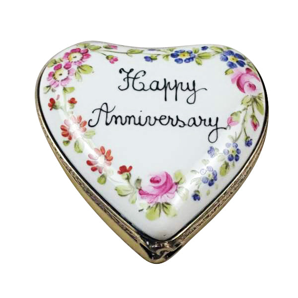 Load image into Gallery viewer, Rochard &quot;Happy Anniversary Heart&quot; Limoges Box
