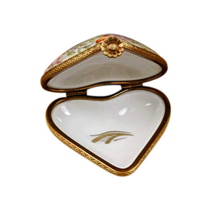 Rochard "Blue Heart with Flowers" Limoges Box