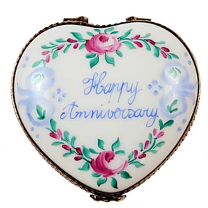 Rochard "Happy Anniversary Rose Heart" Limoges Box