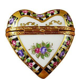 Rochard "Black & White Heart" Limoges Box