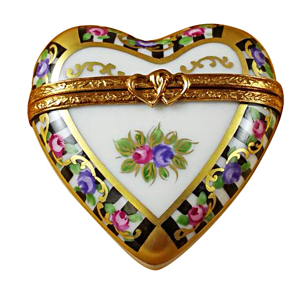 Load image into Gallery viewer, Rochard &quot;Black &amp; White Heart&quot; Limoges Box
