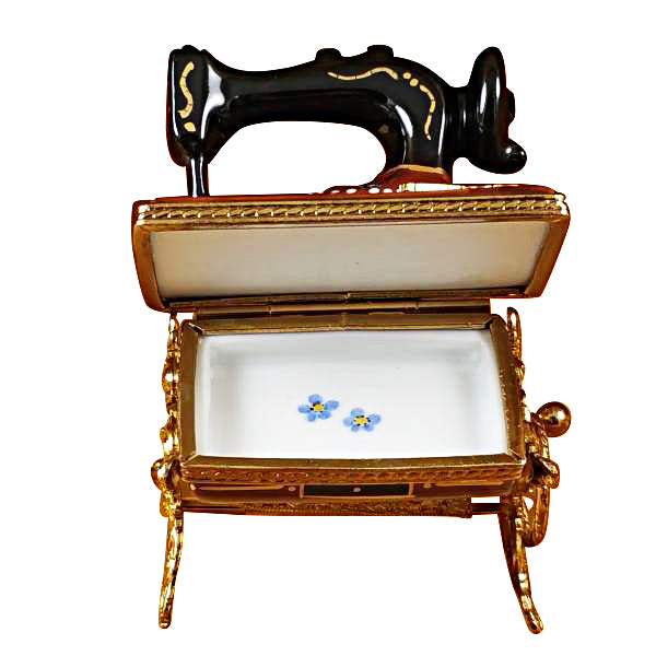 Load image into Gallery viewer, Rochard &quot;Sewing Machine on Stand&quot; Limoges Box
