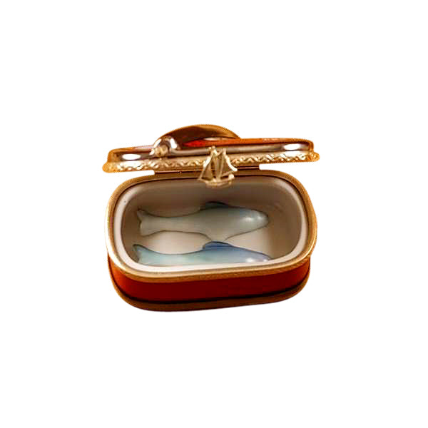 Load image into Gallery viewer, Rochard &quot;Sardine Box with Sardines&quot; Limoges Box
