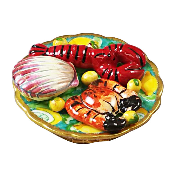 Load image into Gallery viewer, Rochard &quot;Seafood Platter&quot; Limoges Box
