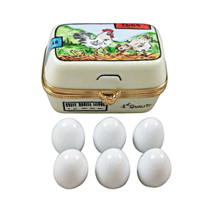 Rochard "Eggs in Carton" Limoges Box